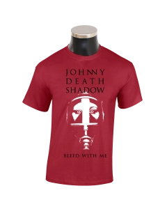  JOHNNY DEATHSHADOW 'Bleed With Me' T-Shirt red