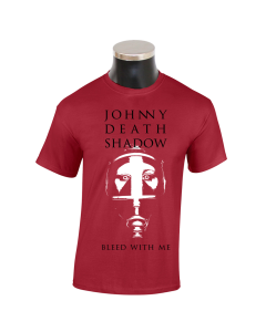  JOHNNY DEATHSHADOW 'Bleed With Me' T-Shirt red